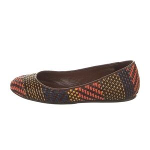 Burberry Leather Printed Ballet Flats